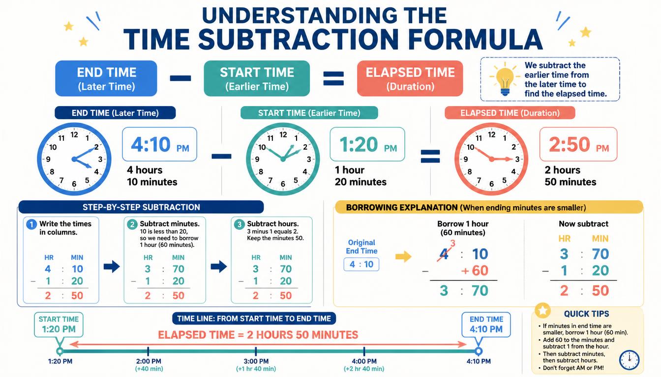 Time Subtraction Formula